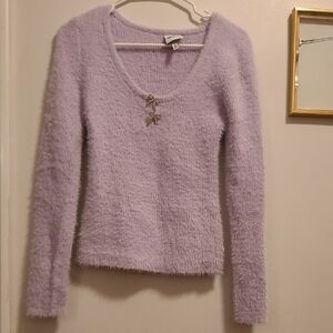 Soft Lilac Scoop Neck Sweater
